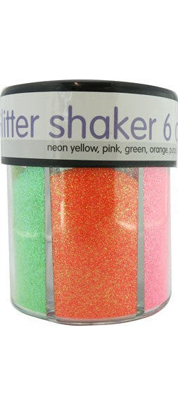 Glitter Shaker - 6 Neon Colours