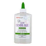 School Glue PVA Clear 240ml Repositionable