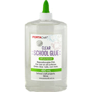 Porta Craft School Glue PVA Clear 480ml Repositionable