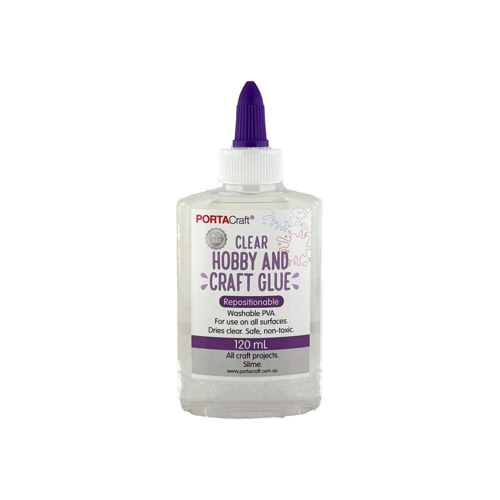 Porta Craft Hobby & Craft Glue PVA Clear 120ml Repositionable