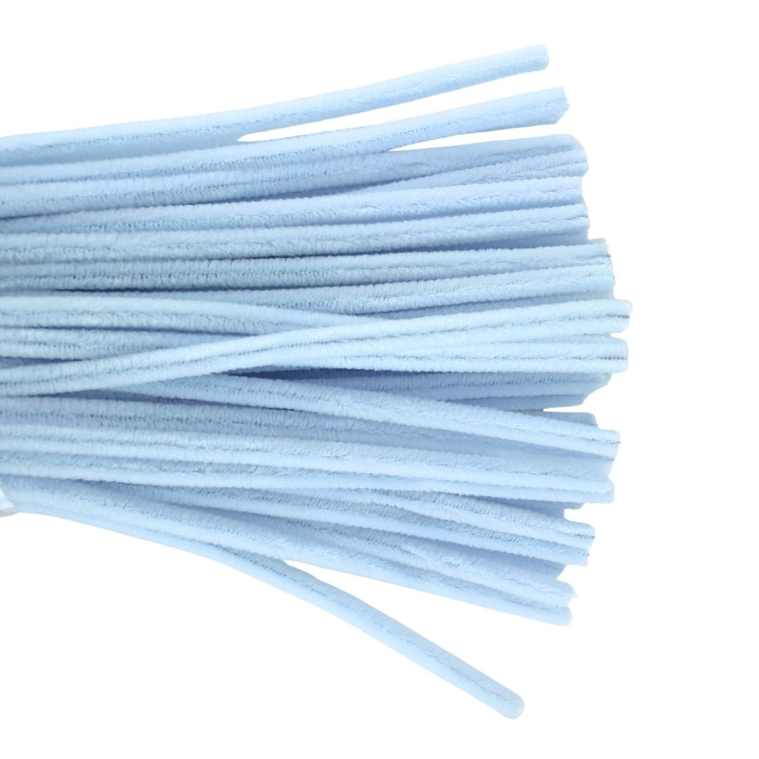 Chenille Stems 6mm 50pk Light Blue