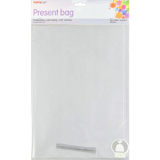 Extra large clear present bags with ties for oversized handmade gifts