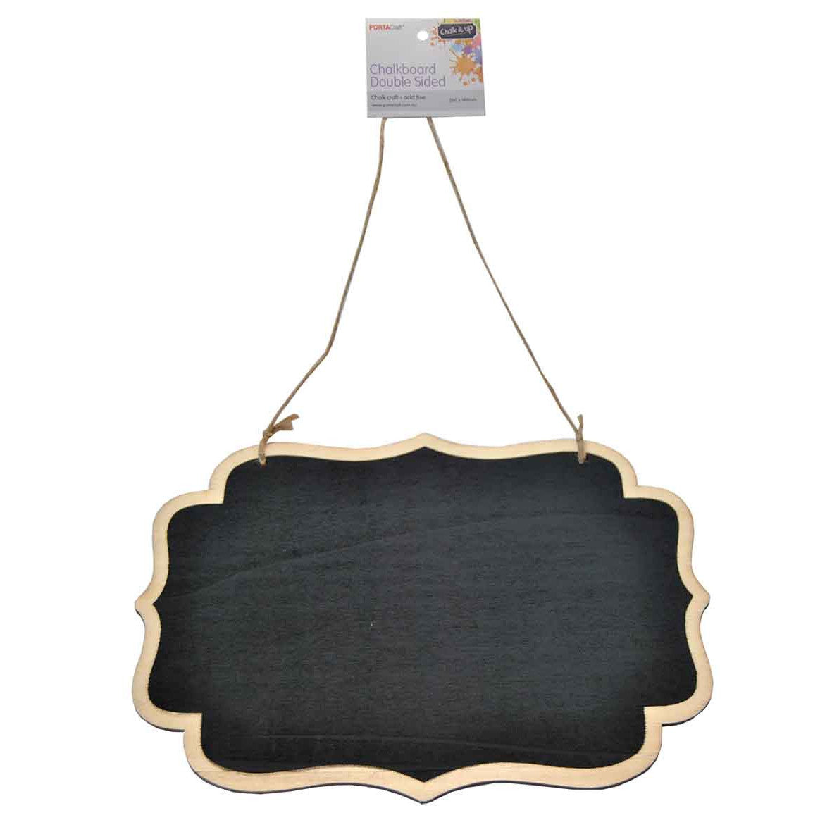 Porta Craft Wooden Hanging Chalkboard Double Sided - Ornate Design