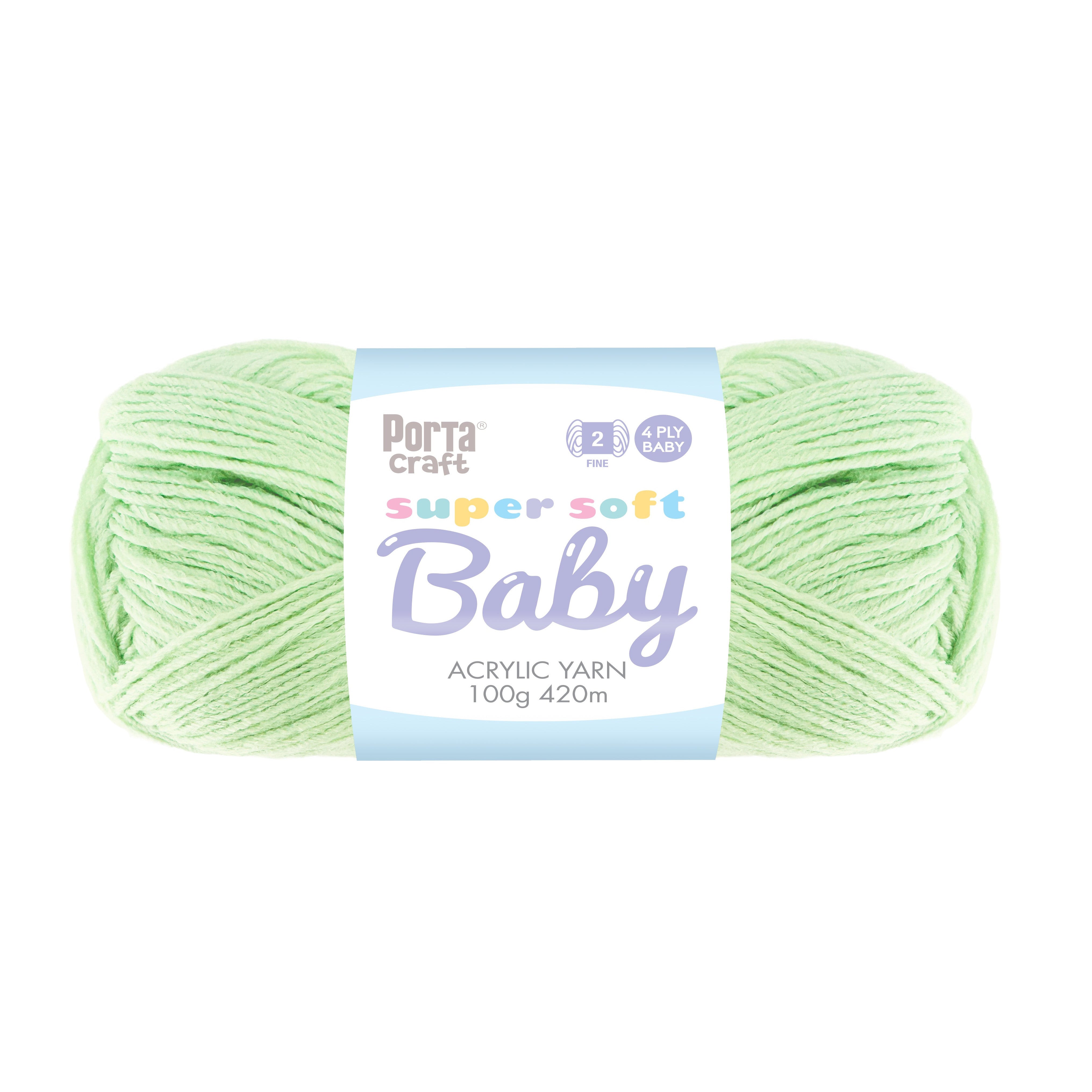 Super Soft Baby Acrylic Yarn 420m 4ply Mint