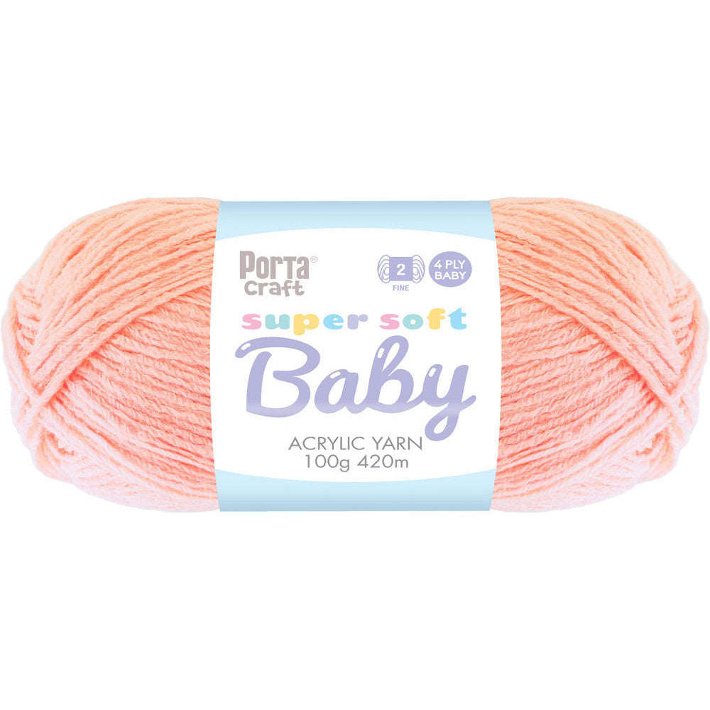 Super Soft Baby Acrylic Yarn 420m 4ply Apricot