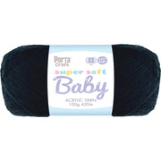 Super Soft Baby Acrylic Yarn 420m 4ply Black