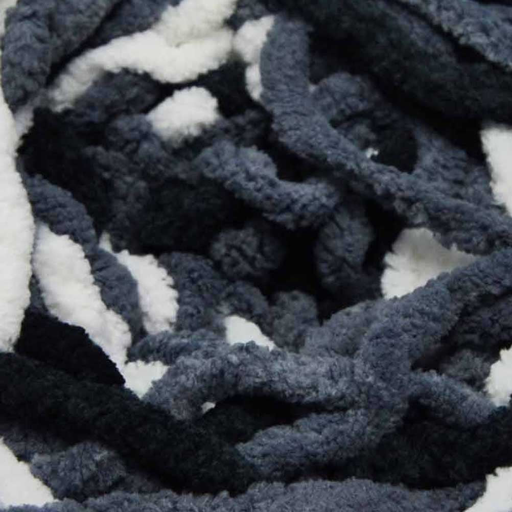 Chenille Blanket Yarn 100g 80m 12ply Silver Camo - Porta Craft | Craft Vault Australia