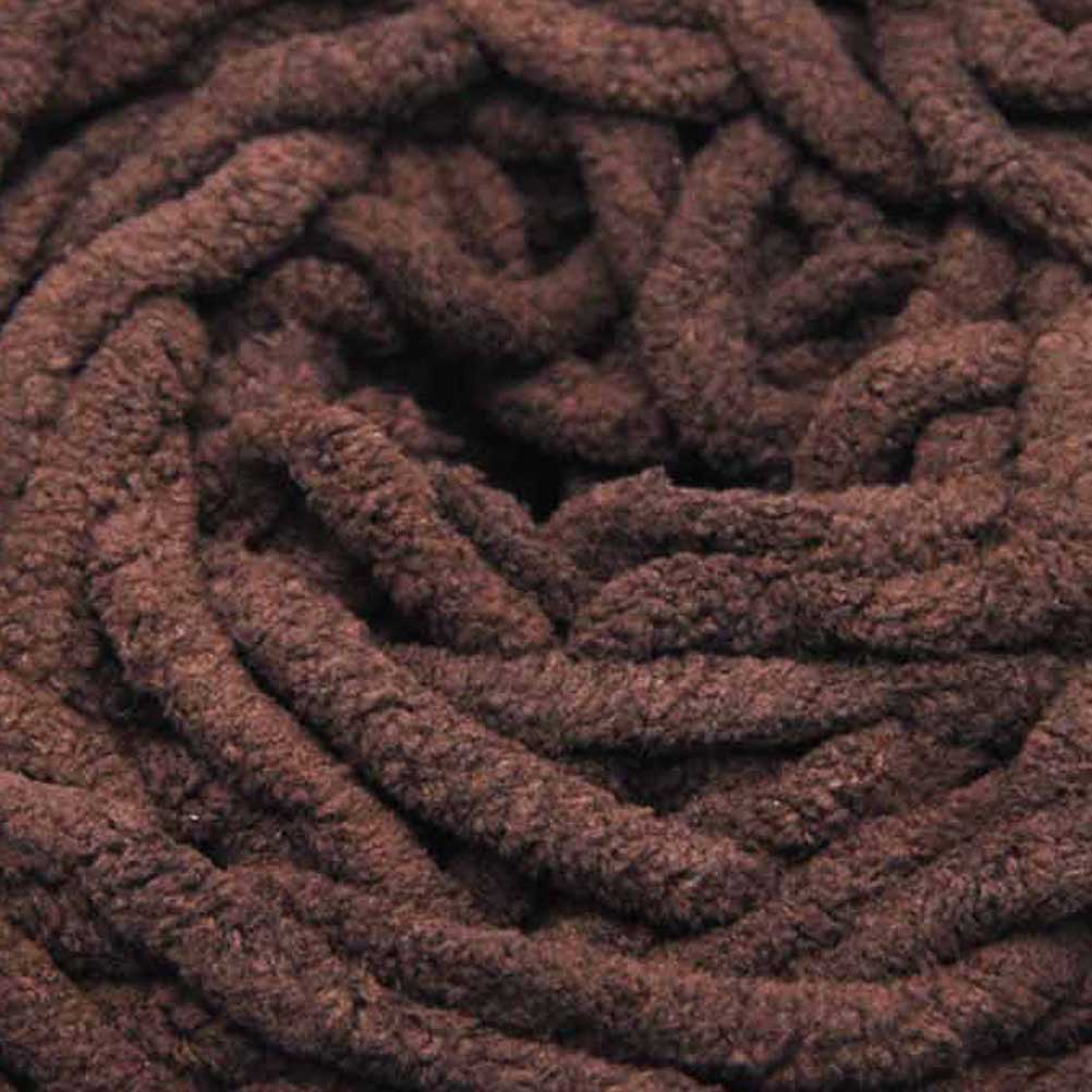 Chenille Blanket Yarn 100g 80m 12ply Chocolate