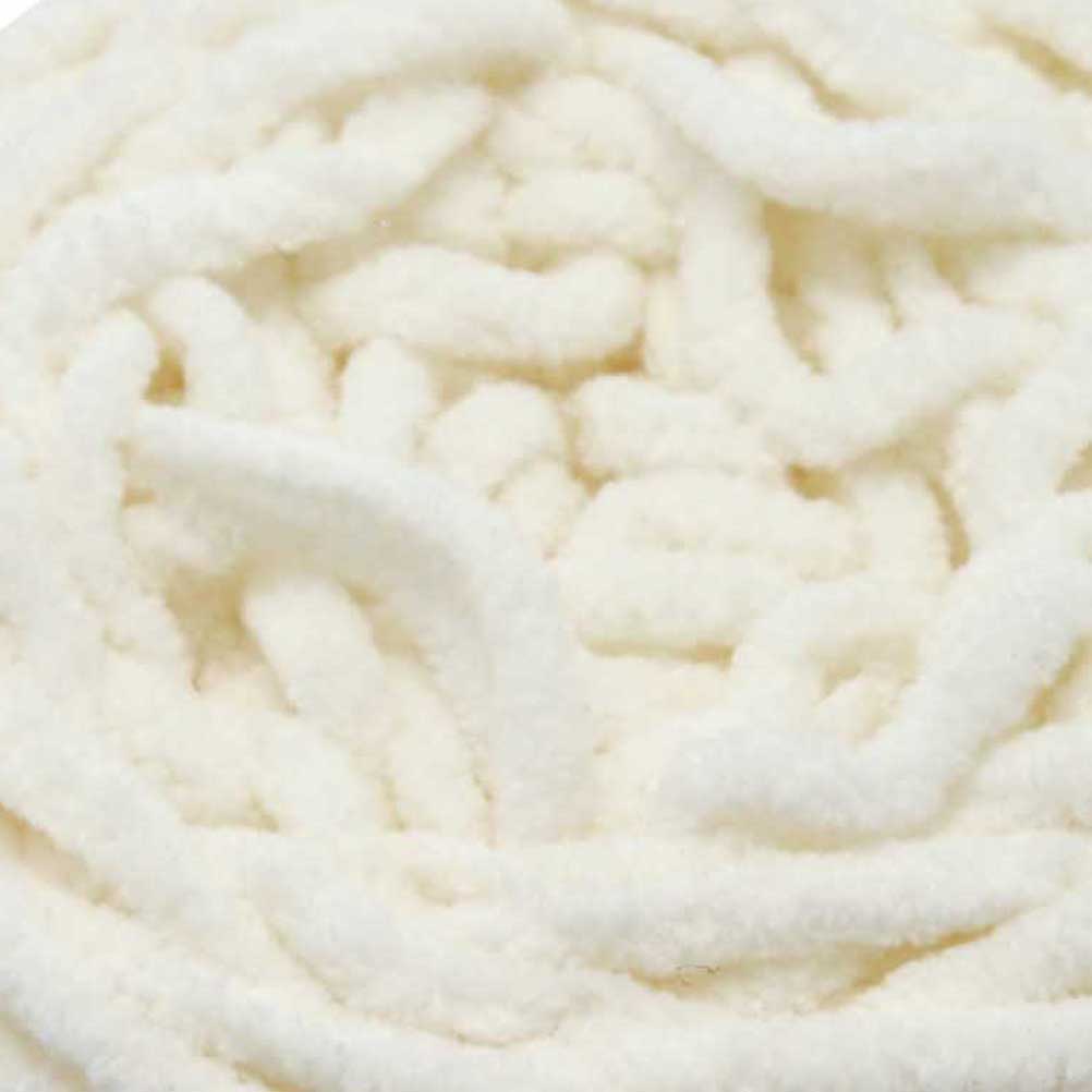 Chenille Blanket Yarn 100g 80m 12ply Solid Cream
