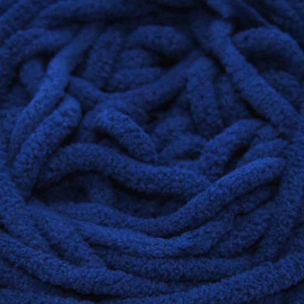 Chenille Blanket Yarn 100g 80m 12ply Dark Blue
