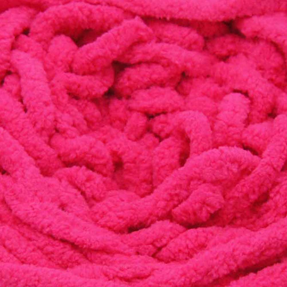 Chenille Blanket Yarn 100g 80m 12ply Hot Pink