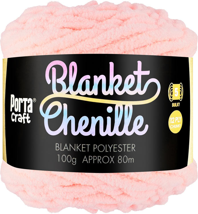 Blanket Chenille Yarn Porta Craft Baby Pink