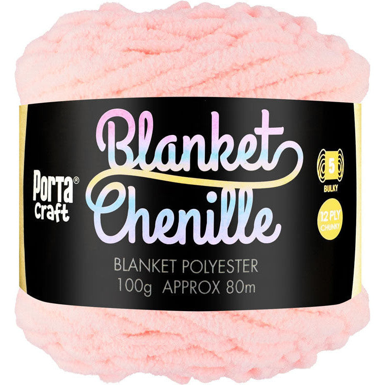 Blanket Chenille Yarn Porta Craft Baby Pink