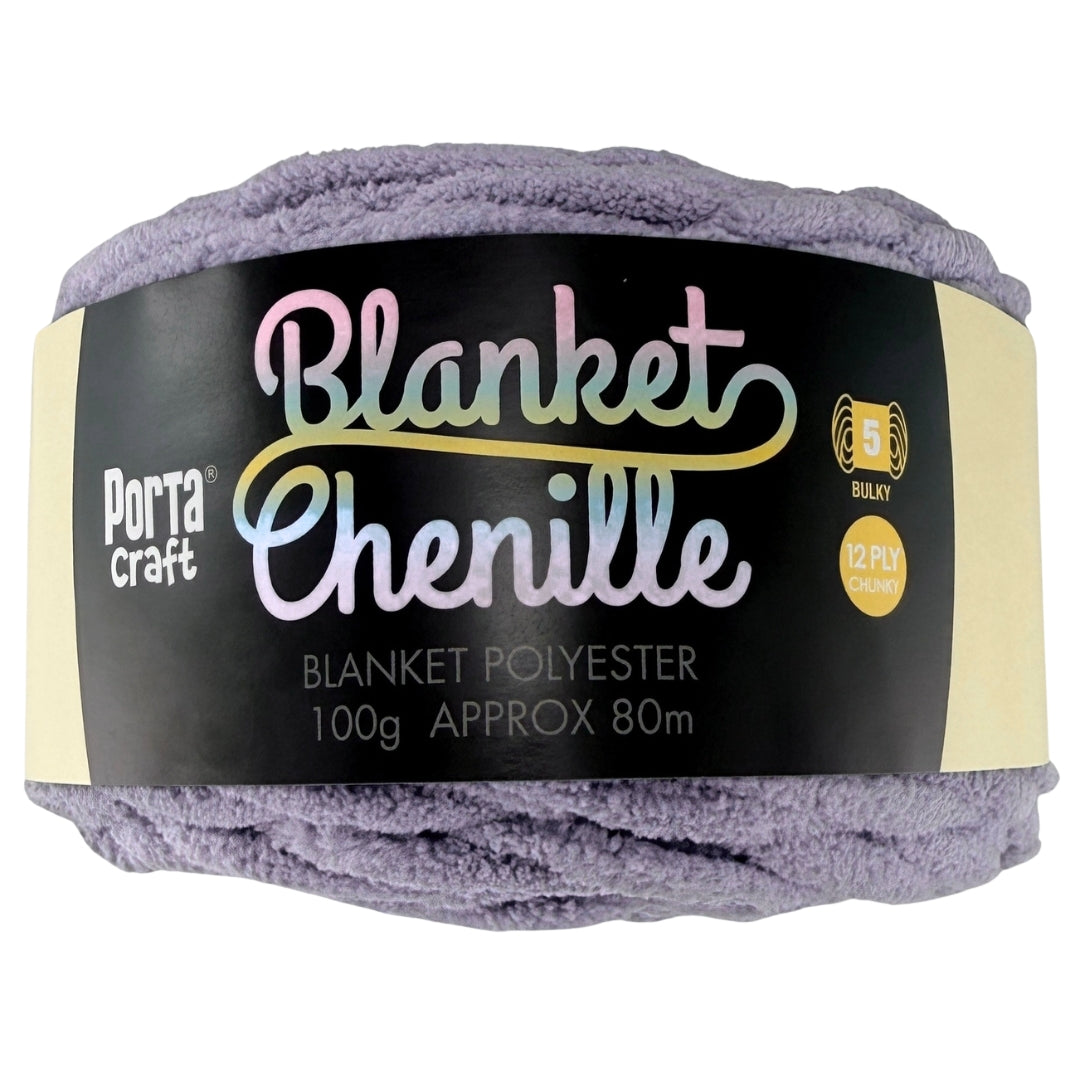 Blanket Chenille Yarn 100g 80m 12ply Stone