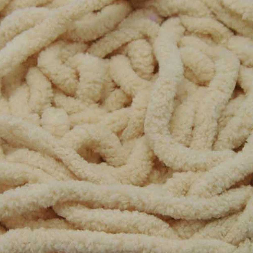 Chenille Blanket Yarn 100g 80m 12ply Ivory