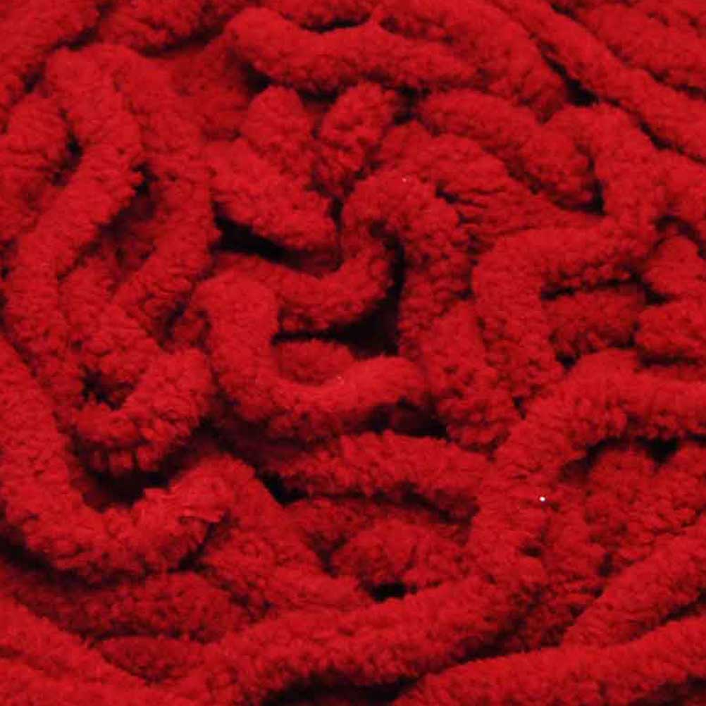 Chenille Blanket Yarn 100g 80m 12ply Crimson