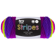 Stripes Acrylic Yarn 100g 188m 8ply Bright