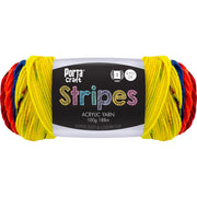Stripes Acrylic Yarn 100g 188m 8ply Primary