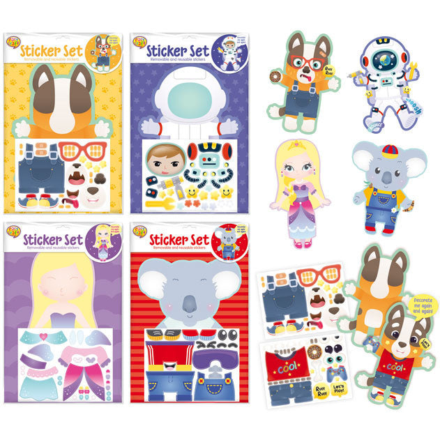 Sticker Kit Dress Ups 4 Assorted