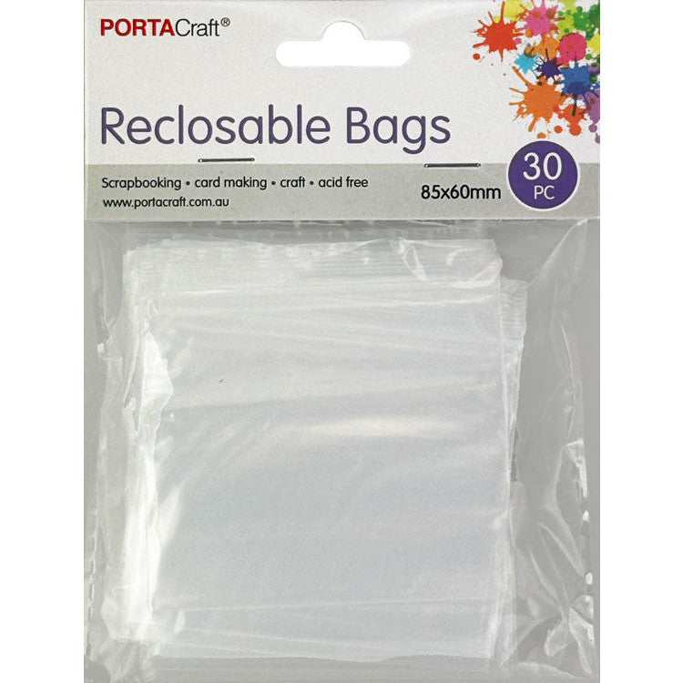 Clear landscape reclosable bags for charms buttons and bead mixes