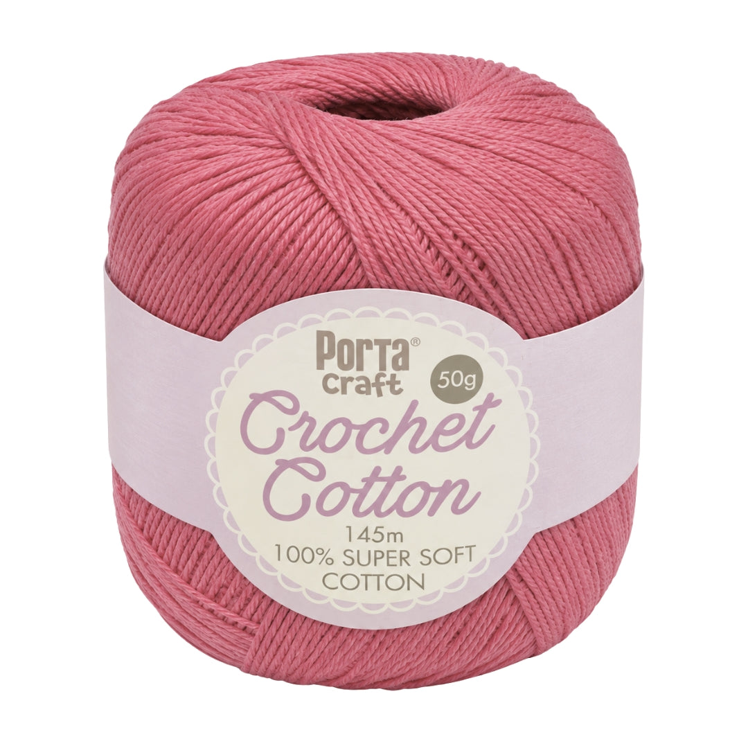 Crochet Cotton 50g 145m 3ply Dusty Pink