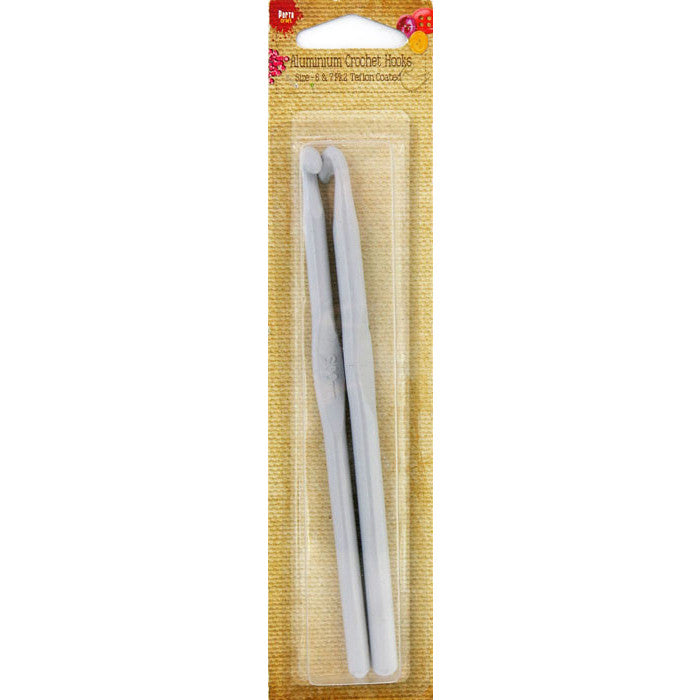Porta Craft Resin Coated Aluminium Crochet Hooks 6mm & 7mm 2pk