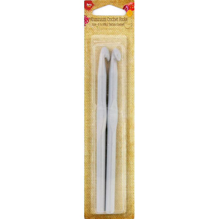 Porta Craft Resin Coated Aluminium Crochet Hooks 8mm & 9mm 2pk