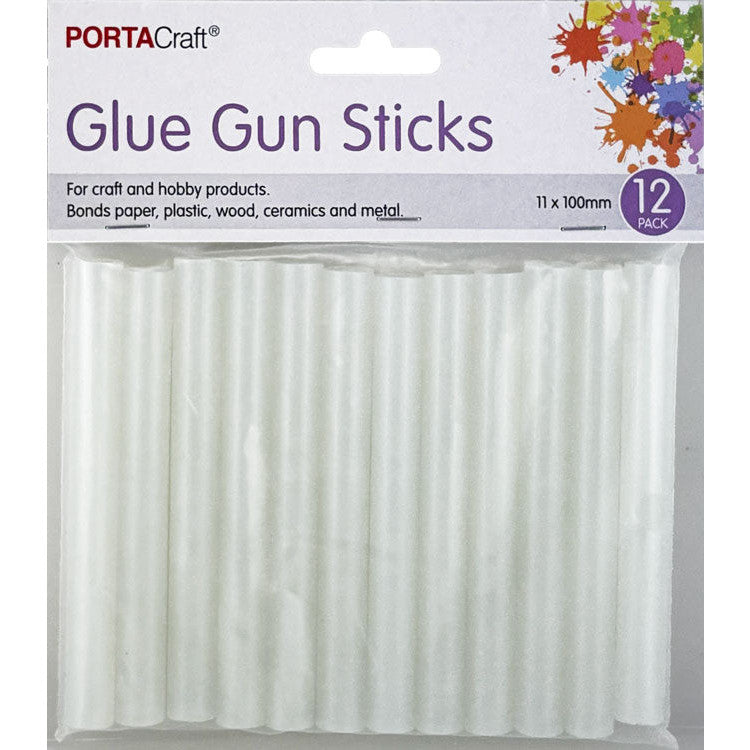 Glue Gun Sticks 11mm x 100mm 12 Pack – Clear