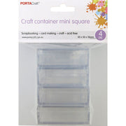 Porta Craft Mini Square Storage Containers 50x50x18mm 4pk