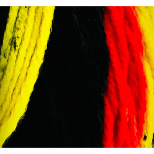 Stripes Acrylic Yarn 100g 188m 8ply Black, Orange, Yellow Mix