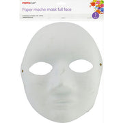 Paper Mache Full Face Mask 23x29cm