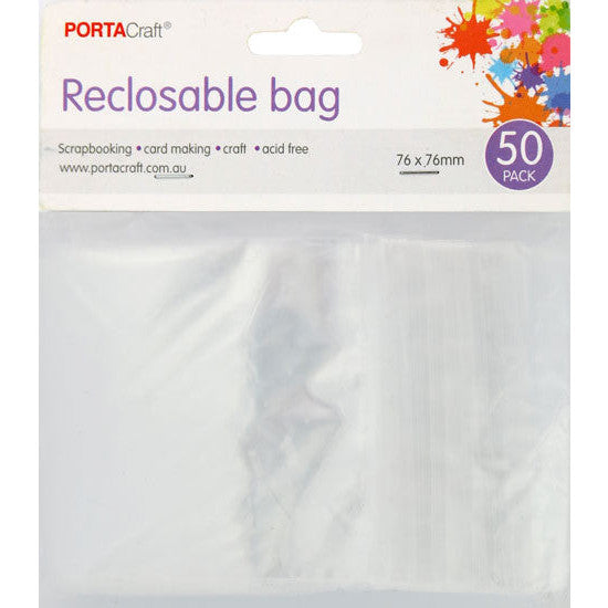 Clear square reclosable bags for buttons beads and paper embellishments