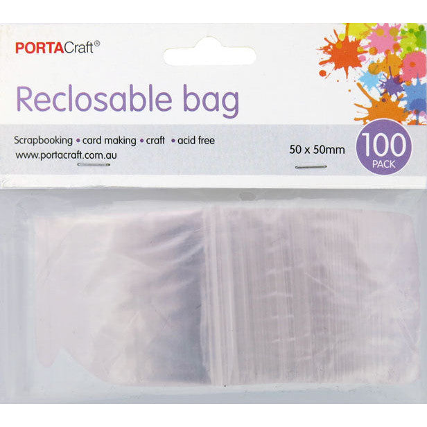 Clear square reclosable bags for beads buttons charms and sequins
