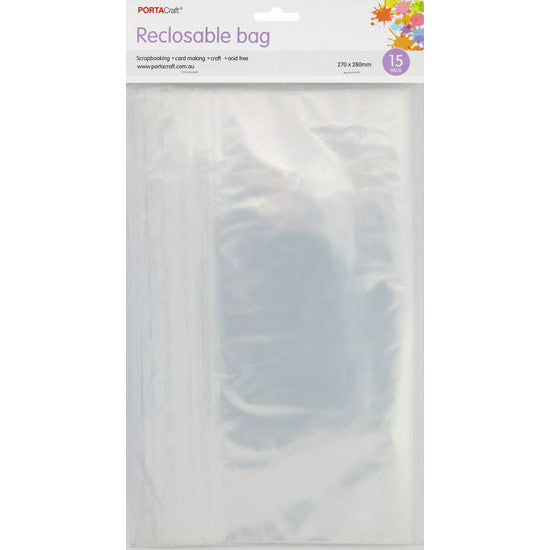 Extra large clear reclosable bags for fabric templates and project supplies