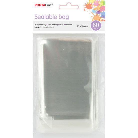 Clear sealable bags for jewellery stickers and embellishment packs