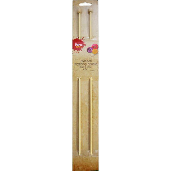 Porta Craft Bamboo Knitting Needles 35cm x 4.0mm 2pk
