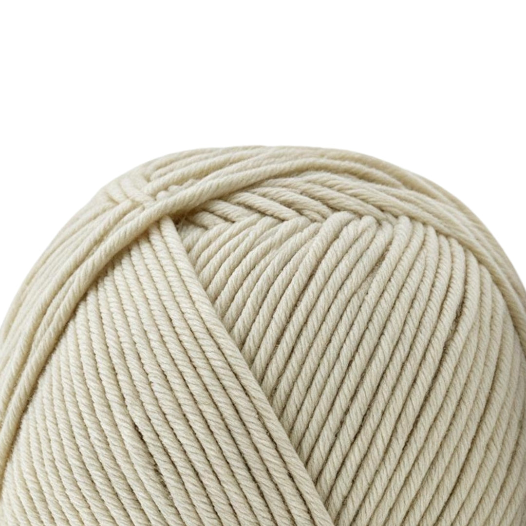 Luxe Cotton Blend Yarn 100g 220m 8ply Ivory