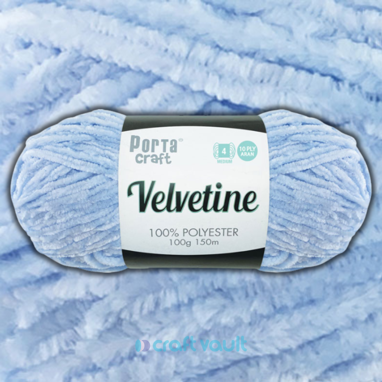 Velvetine Yarn 100g 150m Bright Blue