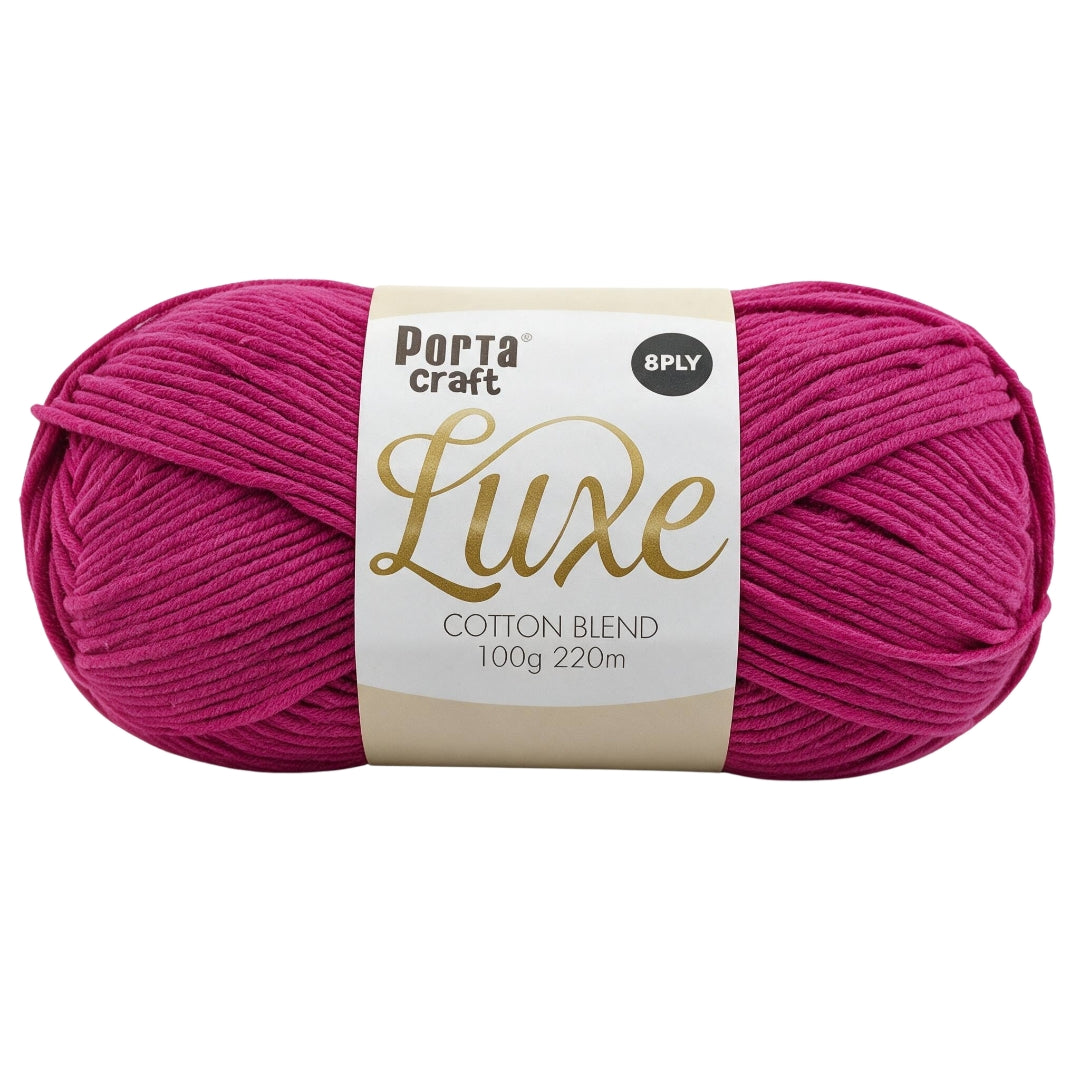 Luxe Cotton Blend Yarn 100g 220m 8ply Orchid