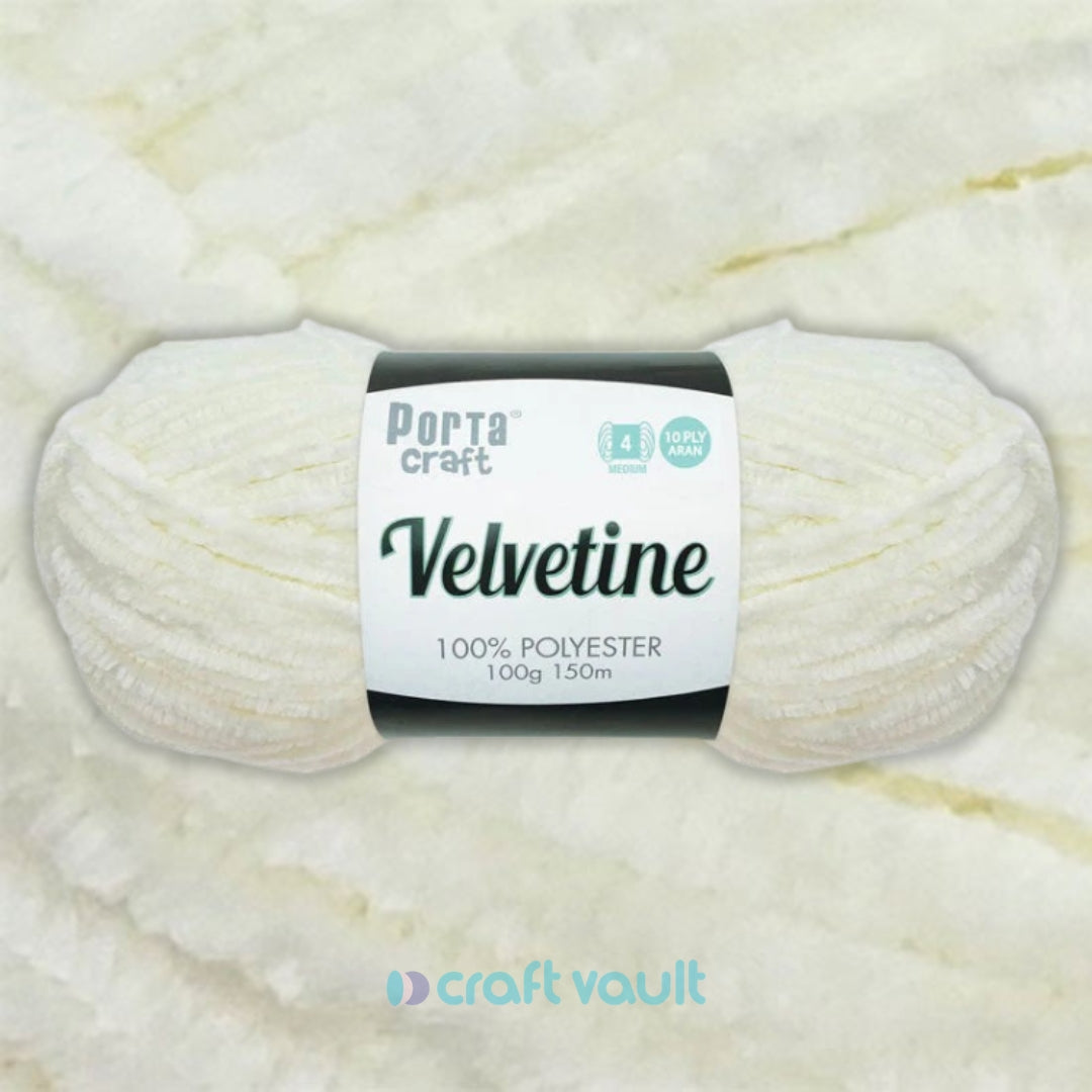 Velvetine Yarn 100g 10ply 150m White