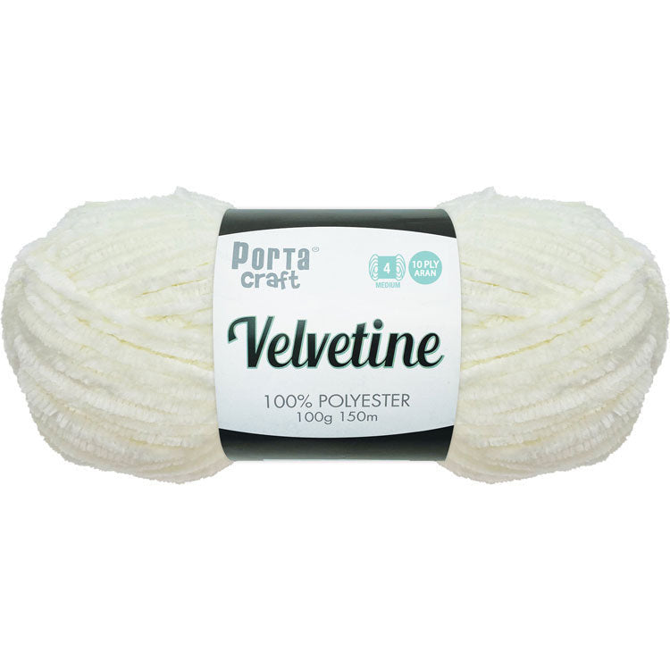 Velvetine Yarn 100g 150m White