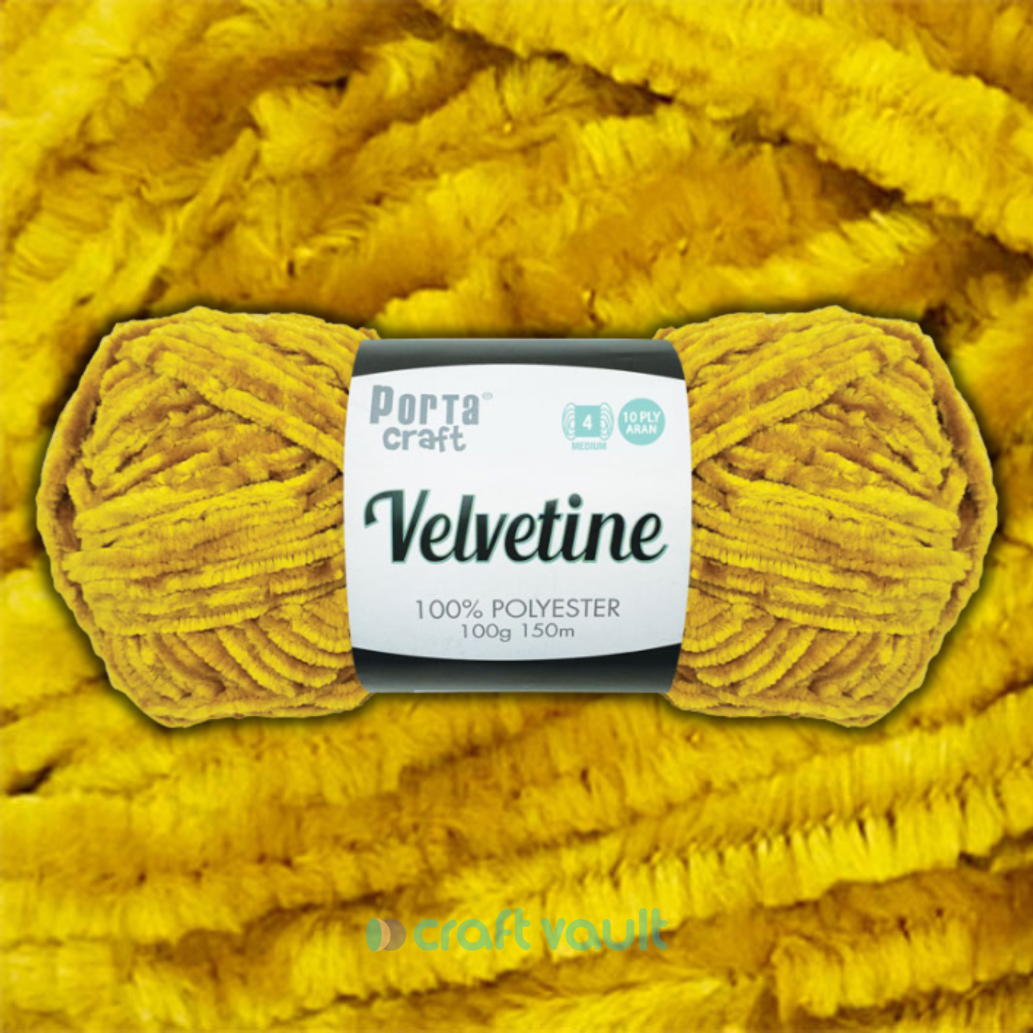 Velvetine Yarn 100g 150m Mustard
