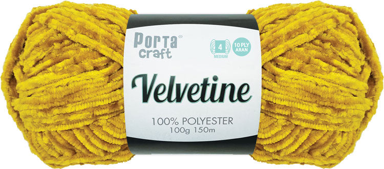 Velvetine Yarn 100g 150m Mustard