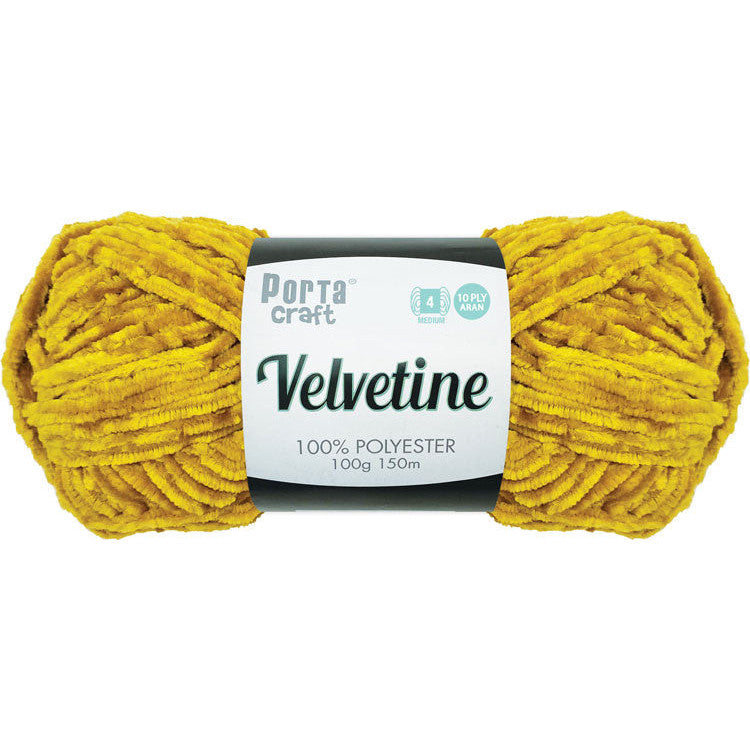 Velvetine Yarn 100g 150m Mustard