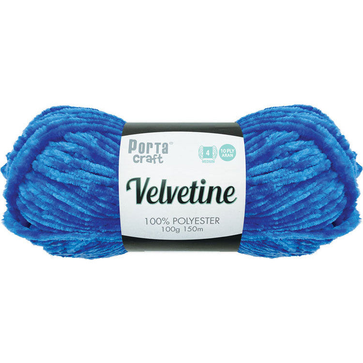 Regal Blue Porta Craft Velvetine Polyester Yarn