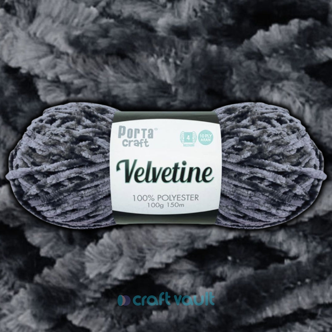 Velvetine Yarn 100g 150m Slate