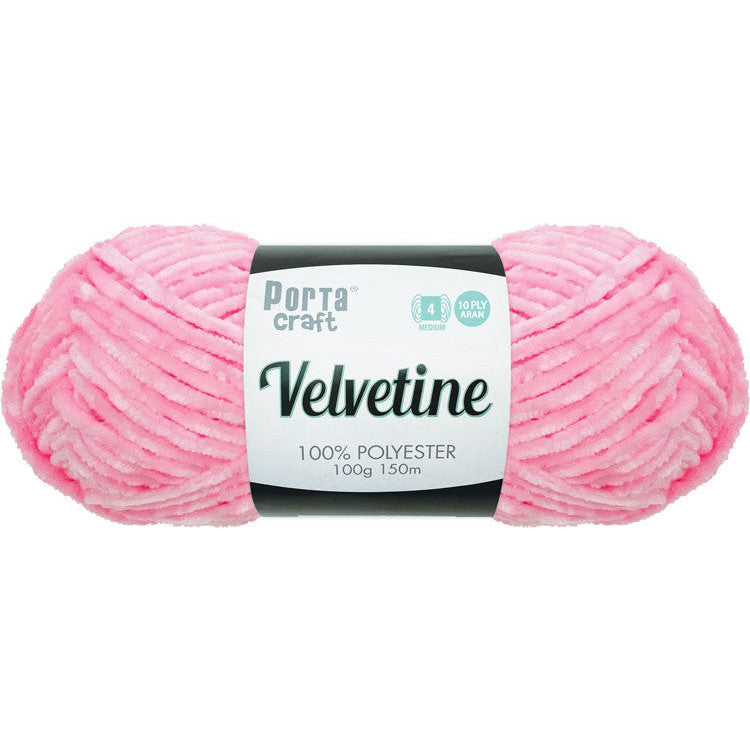 Velvetine Yarn 100g 150m Baby Pink