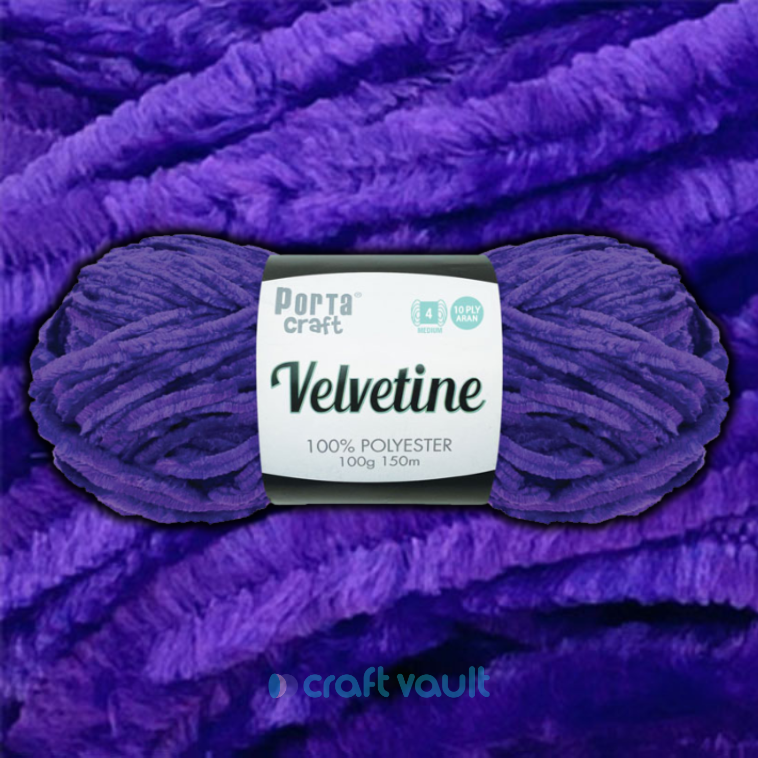 Velvetine Yarn 100g 150m Elegant Purple