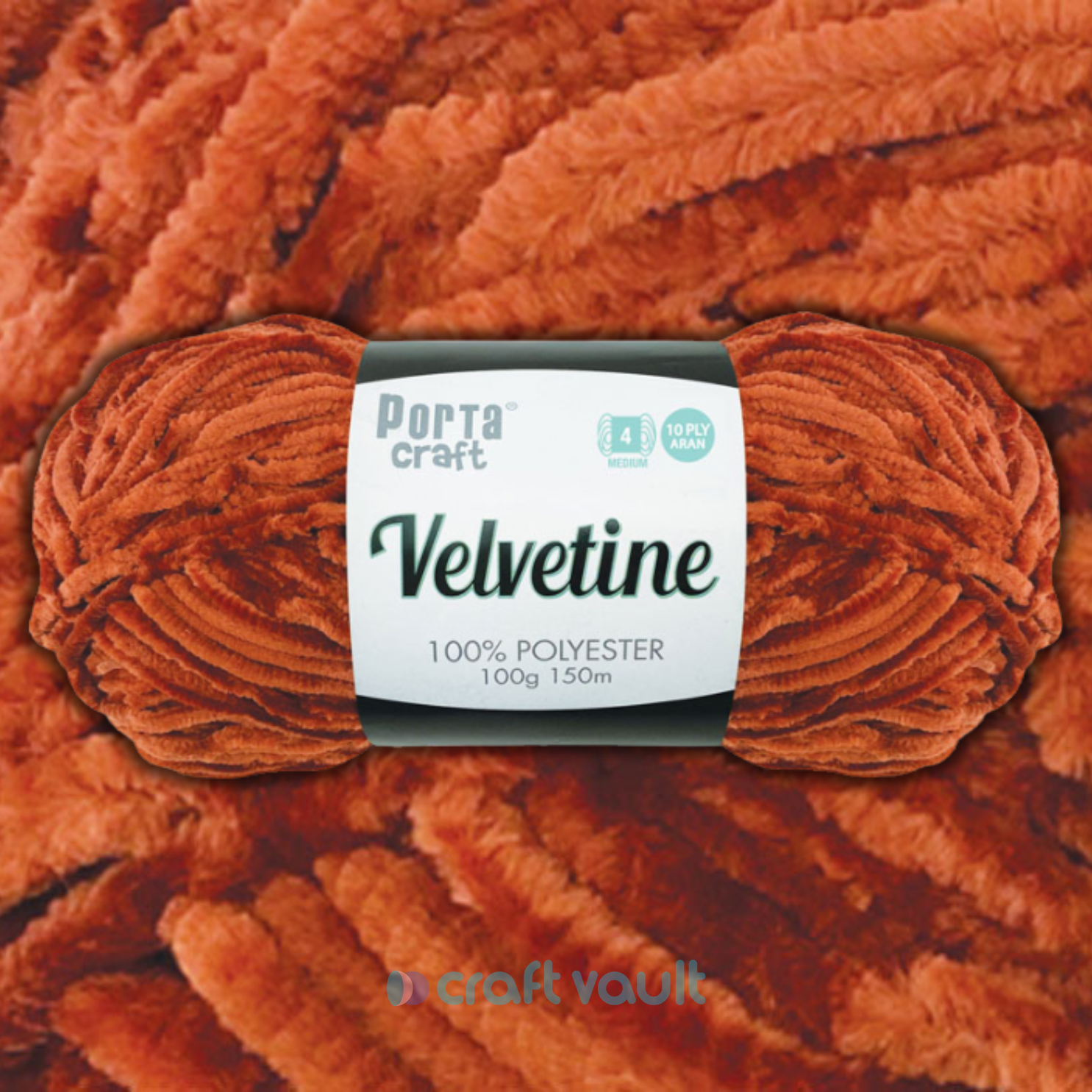 Velvetine Yarn 100g 150m Copper
