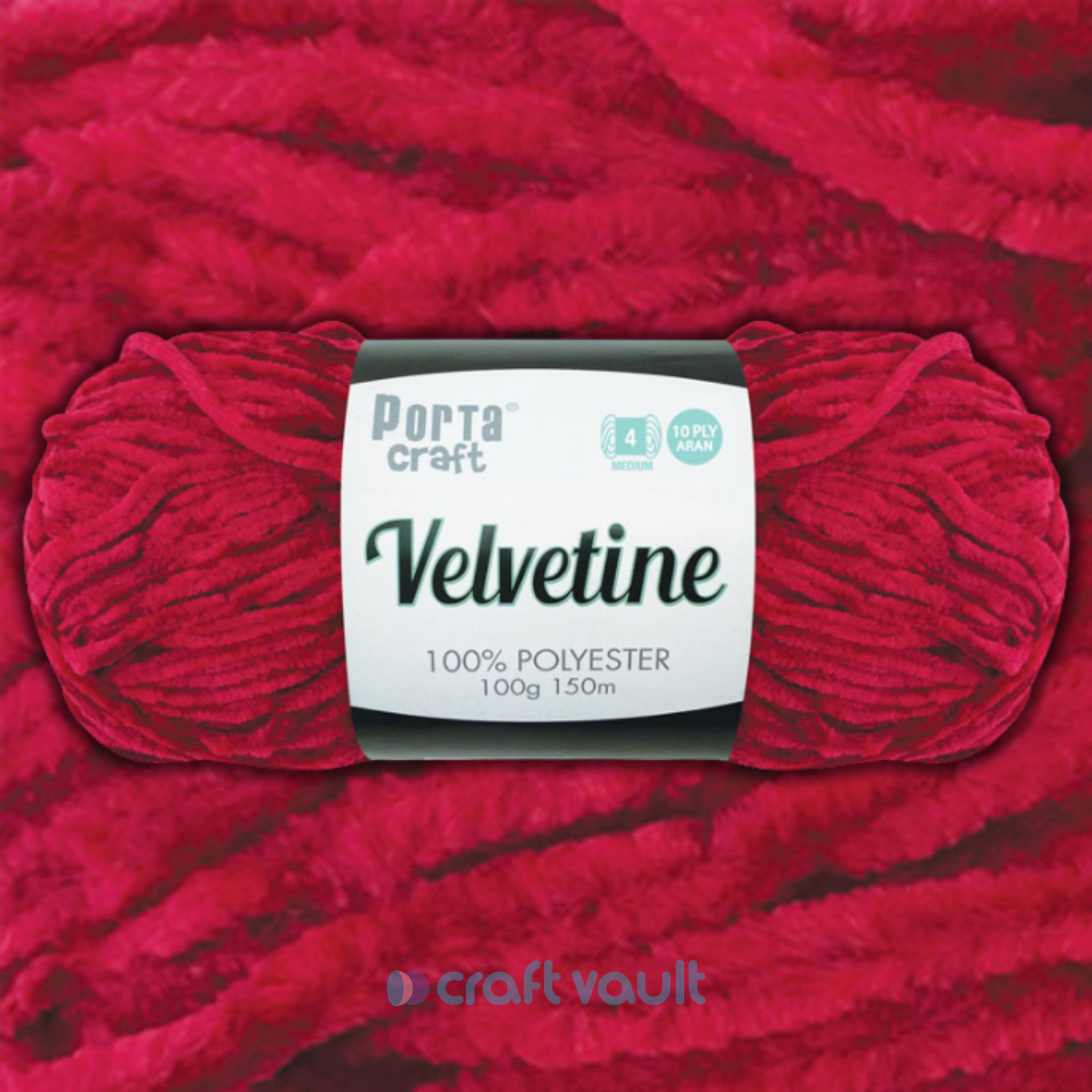Velvetine Yarn 100g 150m Ruby